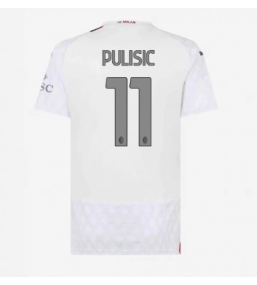 Lacne Ženy Futbalové dres AC Milan Christian Pulisic #11 2023-24 Krátky Rukáv - Preč